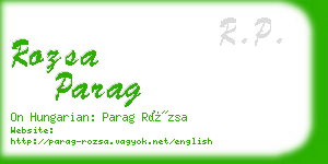 rozsa parag business card